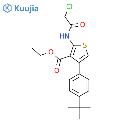 Ethyl 4-(4-tert-butylphenyl)-2-[(chloroacetyl)amino]thiophene-3-carboxylate structure
