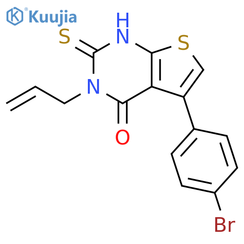 5-(4-bromophenyl)-3-(prop-2-en-1-yl)-2-sulfanylidene-1H,2H,3H,4H-thieno2,3-dpyrimidin-4-one structure