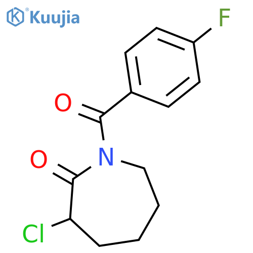 3-chloro-1-(4-fluorobenzoyl)azepan-2-one structure
