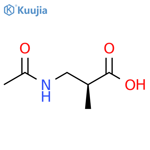Propanoic acid, 3-(acetylamino)-2-methyl-, (2S)- structure