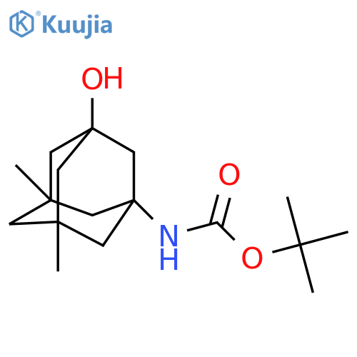 tert-butyl N-(3-hydroxy-5,7-dimethyladamantan-1-yl)carbamate structure