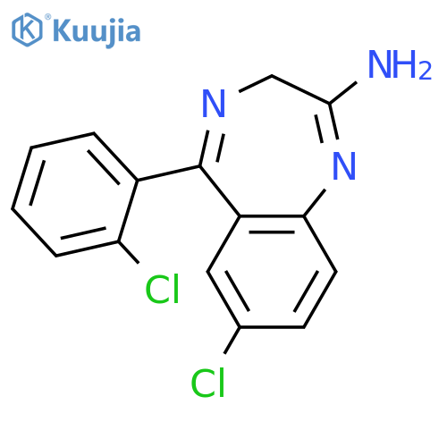 3H-1,4-Benzodiazepin-2-amine, 7-chloro-5-(2-chlorophenyl)- structure