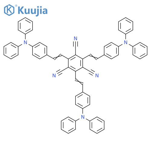 1,3,5-Benzenetricarbonitrile,2,4,6-tris[2-[4-(diphenylamino)phenyl]ethenyl]- structure