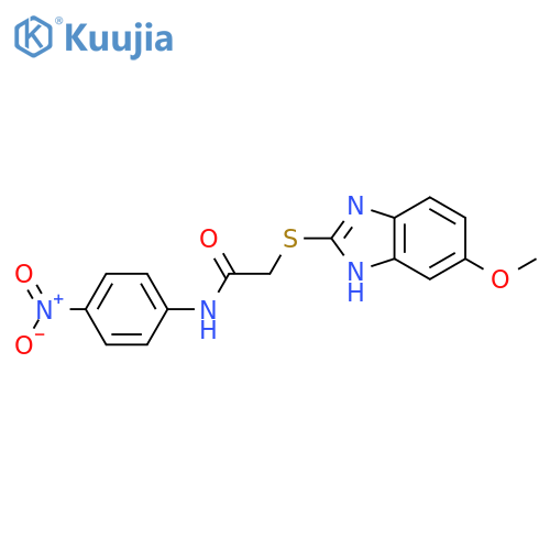 2-[(6-Methoxy-1H-benzimidazol-2-yl)sulfanyl]-N-(4-nitrophenyl)acetamide structure