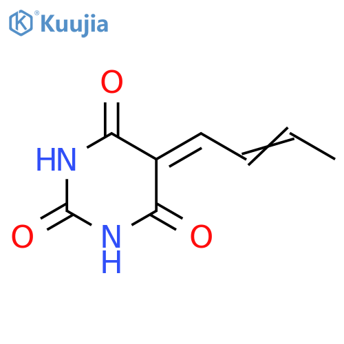 2,4,6(1H,3H,5H)-Pyrimidinetrione, 5-(2-butenylidene)- structure