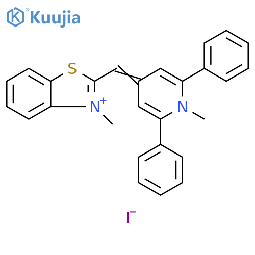Benzothiazolium,3-methyl-2-[(1-methyl-2,6-diphenyl-4(1H)-pyridinylidene)methyl]-, iodide structure