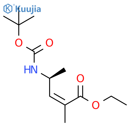 2-Pentenoic acid, 4-[[(1,1-dimethylethoxy)carbonyl]amino]-2-methyl-,ethyl ester, (2Z,4S)- structure
