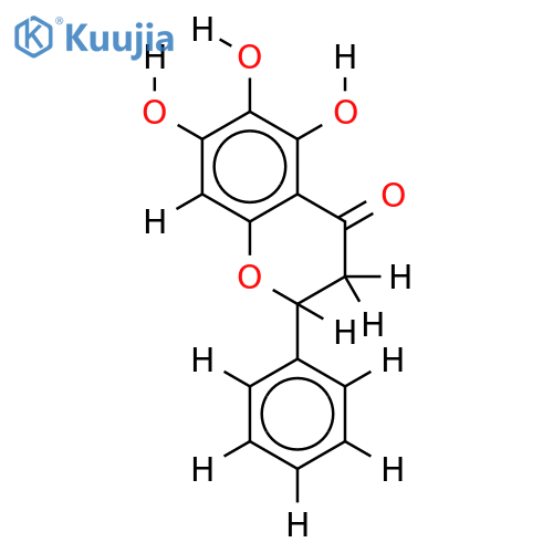 (2S)-5,6,7-Trihydroxy-2-phenyl-2,3-dihydrochromen-4-one structure