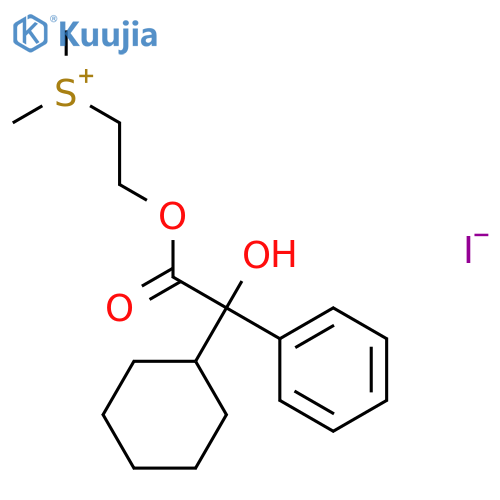 Sulfonium,[2-[(2-cyclohexyl-2-hydroxy-2-phenylacetyl)oxy]ethyl]dimethyl-, iodide (1:1) structure