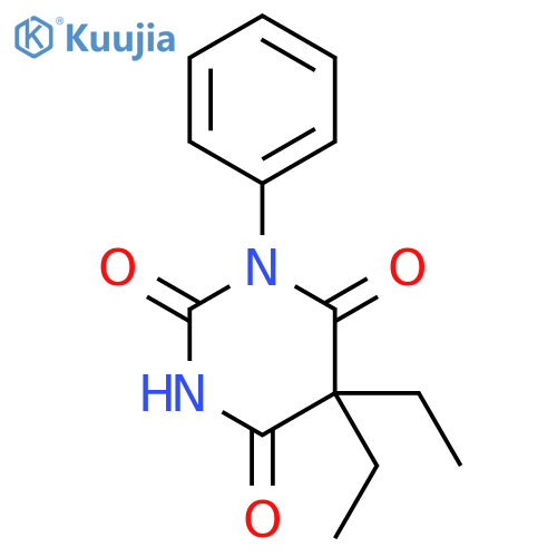 5,5-Diethyl-1-phenyl-1,3-diazinane-2,4,6-trione structure