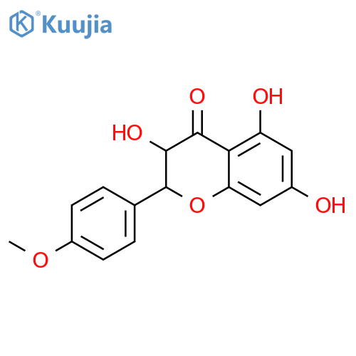3,5,7-trihydroxy-2-(4-methoxy-phenyl)-chroman-4-one structure