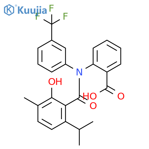 Benzoic acid,2-[[2-hydroxy-3-methyl-6-(1-methylethyl)benzoyl][3-(trifluoromethyl)phenyl]amino]- structure