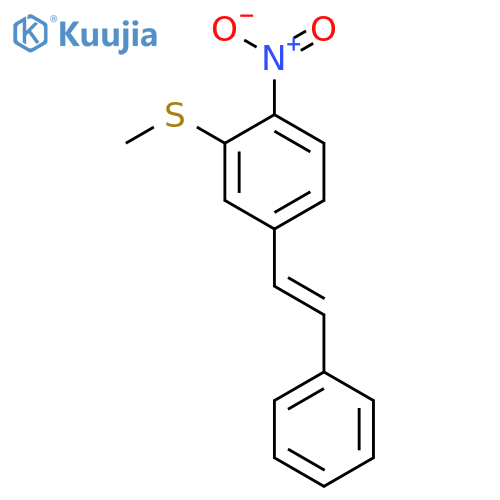 Benzene,2-(methylthio)-1-nitro-4-(2-phenylethenyl)- structure