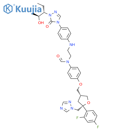Desethylene Posaconazole N(triazolonophenyl)-Formyl structure