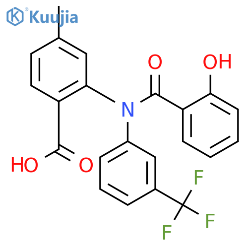 Benzoic acid,2-[(2-hydroxybenzoyl)[3-(trifluoromethyl)phenyl]amino]-4-methyl- structure