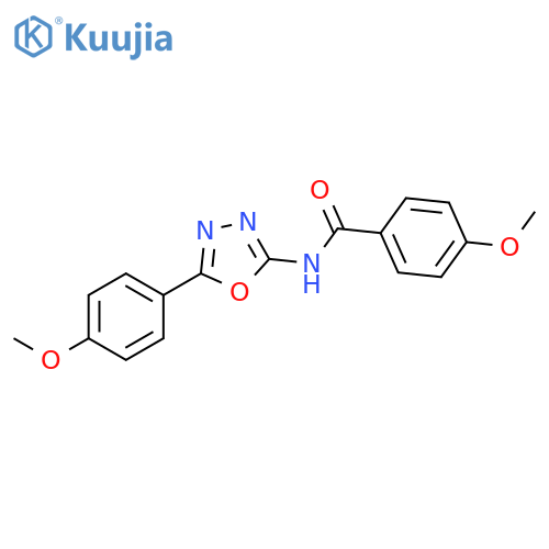 4-methoxy-N-5-(4-methoxyphenyl)-1,3,4-oxadiazol-2-ylbenzamide structure
