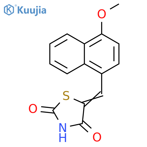 2,4-Thiazolidinedione, 5-[(4-methoxy-1-naphthalenyl)methylene]- structure