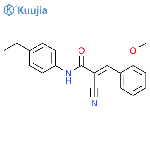 2-Propenamide, 2-cyano-N-(4-ethylphenyl)-3-(2-methoxyphenyl)- structure