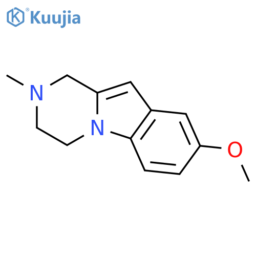 1,2,3,4-tetrahydro-8-methoxy-2-methyl-Pyrazino[1,2-a]indole structure
