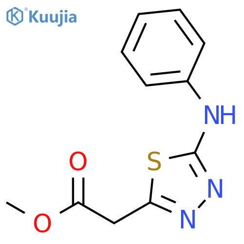 1,3,4-Thiadiazole-2-acetic acid, 5-(phenylamino)-, methyl ester structure