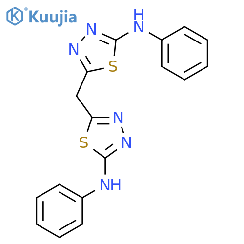 1,3,4-Thiadiazol-2-amine, 5,5'-methylenebis[N-phenyl- structure