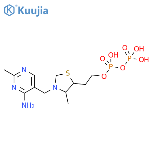 Diphosphoric acid,mono[2-[3-[(4-amino-2-methyl-5-pyrimidinyl)methyl]-4-methyl-5-thiazolidinyl]ethyl]ester (9CI) structure