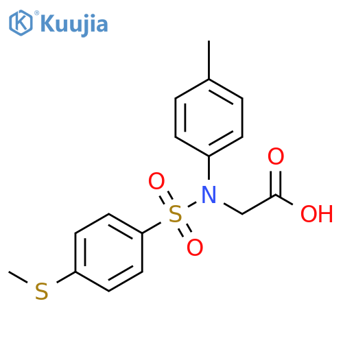 N-(4-methylphenyl)-N-{[4-(methylsulfanyl)phenyl]sulfonyl}glycine structure