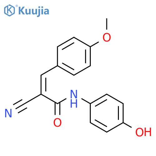 2-cyano-n-(4-hydroxyphenyl)-3-(4-methoxyphenyl)prop-2-enamide structure