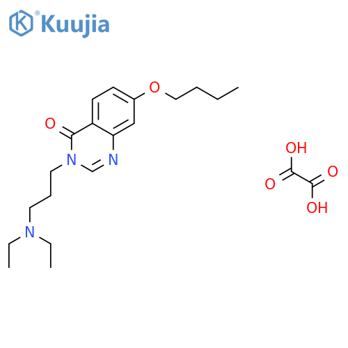 7-butoxy-3-[3-(diethylamino)propyl]quinazolin-4(3H)-one ethanedioate (1:1) structure