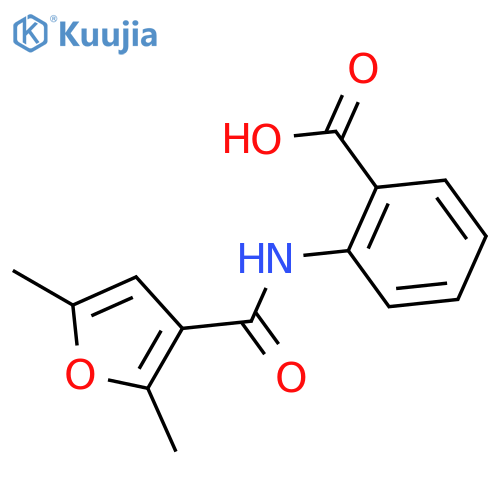 2-[(2,5-Dimethylfuran-3-carbonyl)amino]benzoic acid structure