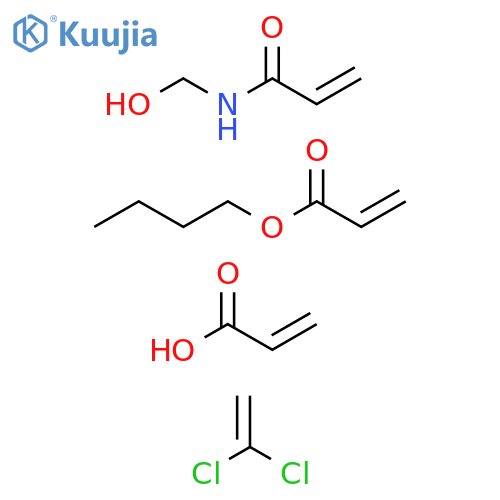 ACRYLIC ACID-BUTYL ACRYLATE-VINYLIDENE CHLORIDE-N-METHYLOL ACRYLAMIDE POLYMER structure