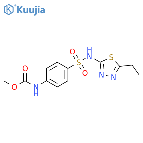 Methyl (4-{[(5-ethyl-1,3,4-thiadiazol-2-yl)amino]-sulfonyl}phenyl)carbamate structure
