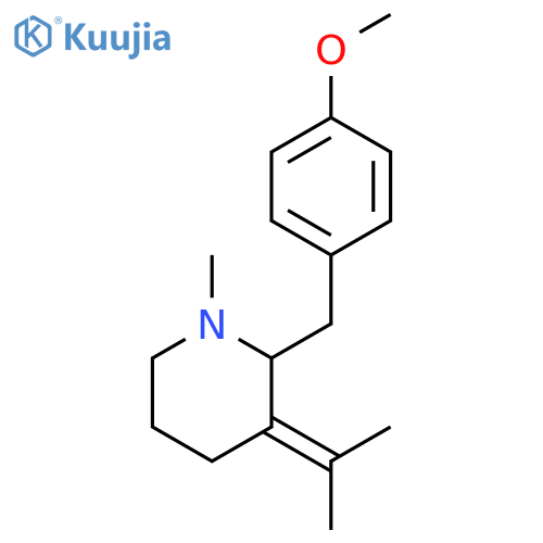 Piperidine,2-[(4-methoxyphenyl)methyl]-1-methyl-3-(1-methylethylidene)- structure