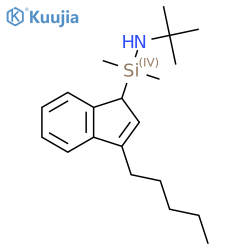 N-(1,1-Dimethylethyl)-1,1-dimethyl-1-(3-pentyl-1H-inden-1-yl)-silanamine structure