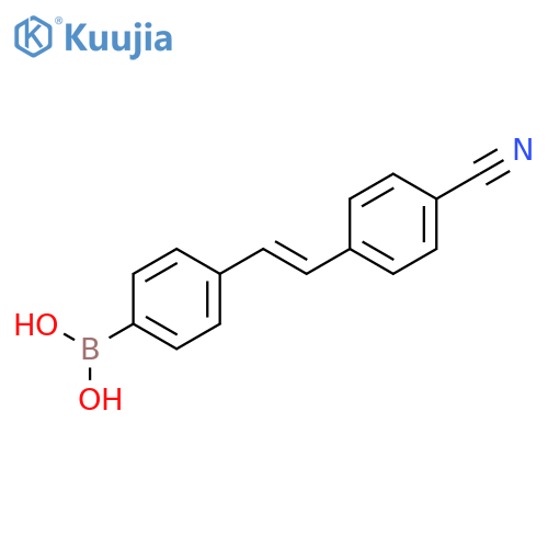 Boronic acid, [4-[(1E)-2-(4-cyanophenyl)ethenyl]phenyl]- structure