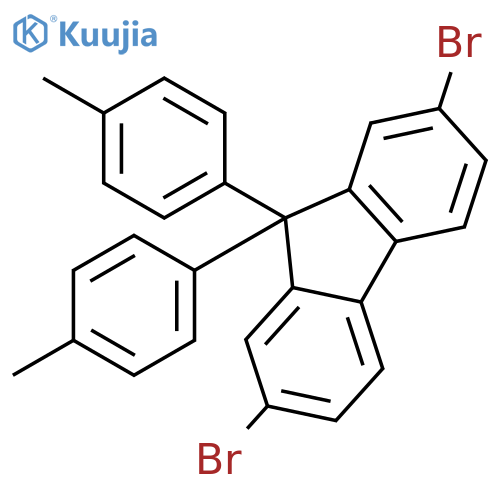 2,7-Dibromo-9,9-bis(4-methylphenyl)-9H-fluorene structure