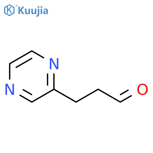 3-(pyrazin-2-yl)propanal structure