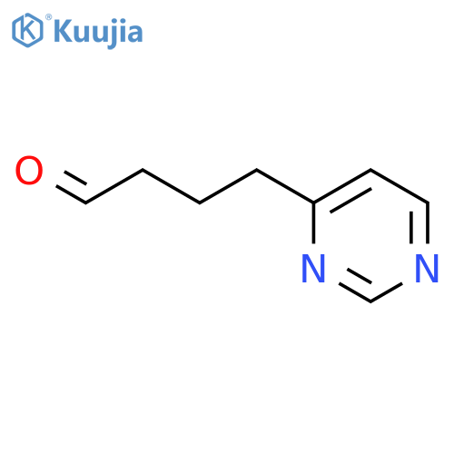 4-(pyrimidin-4-yl)butanal structure