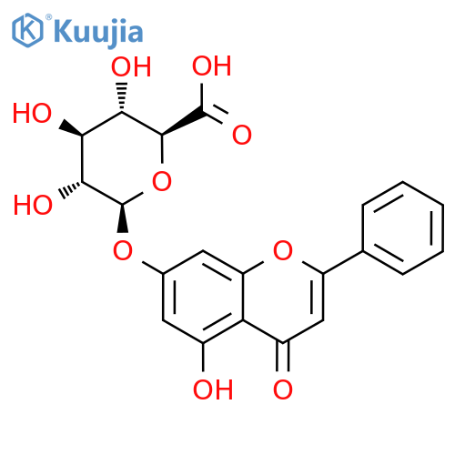 Chrysin-7-O-glucuronide structure