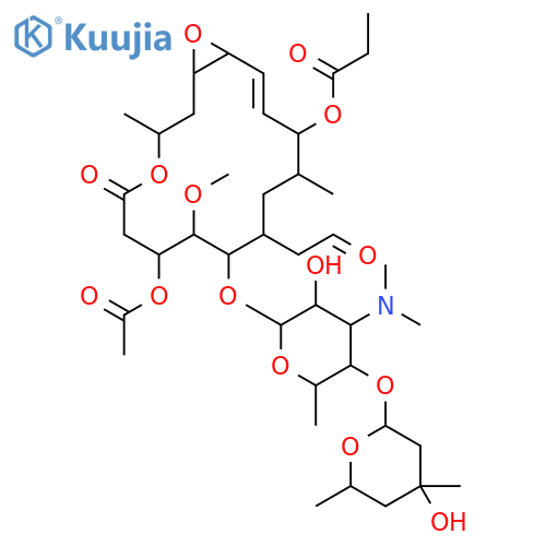 6-{[6-{[(14E)-7-(acetyloxy)-8-methoxy-3,12-dimethyl-5-oxo-10-(2-oxoethyl)-13-(propanoyloxy)-4,17-dioxabicyclo[14.1.0]heptadec-14-en-9-yl]oxy}-4-(dimethylamino)-5-hydroxy-2-methyltetrahydro-2H-pyran-3-yl]oxy}-4-hydroxy-2,4-dimethyltetrahydro-2H-pyran-3-yl structure