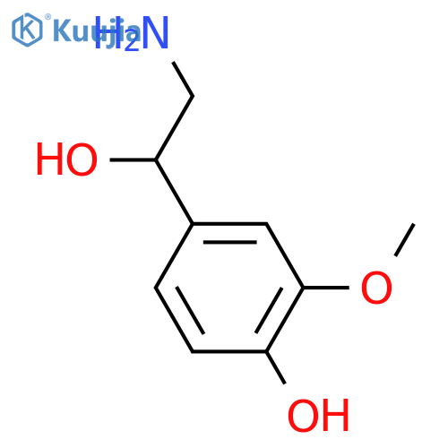 4-(1S)-2-amino-1-hydroxyethyl-2-methoxyphenol structure