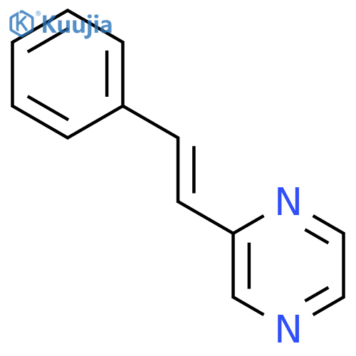 Pyrazine, [(1E)-2-phenylethenyl]- structure
