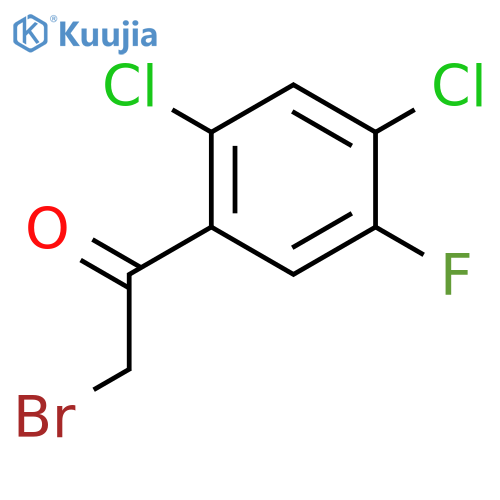 Ethanone, 2-bromo-1-(2,4-dichloro-5-fluorophenyl)- structure