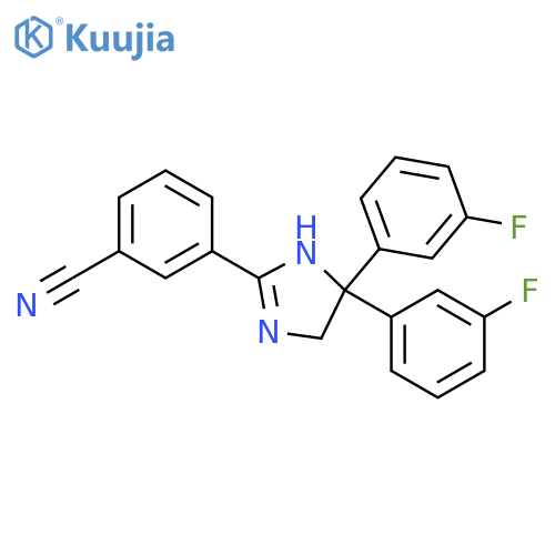 Benzonitrile, 3-[4,4-bis(3-fluorophenyl)-4,5-dihydro-1H-imidazol-2-yl]- structure