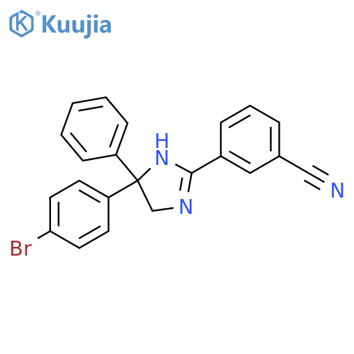 Benzonitrile,3-[4-(4-bromophenyl)-4,5-dihydro-4-phenyl-1H-imidazol-2-yl]- structure