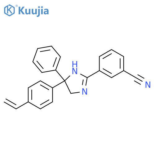 Benzonitrile,3-[4-(4-ethenylphenyl)-4,5-dihydro-4-phenyl-1H-imidazol-2-yl]- structure