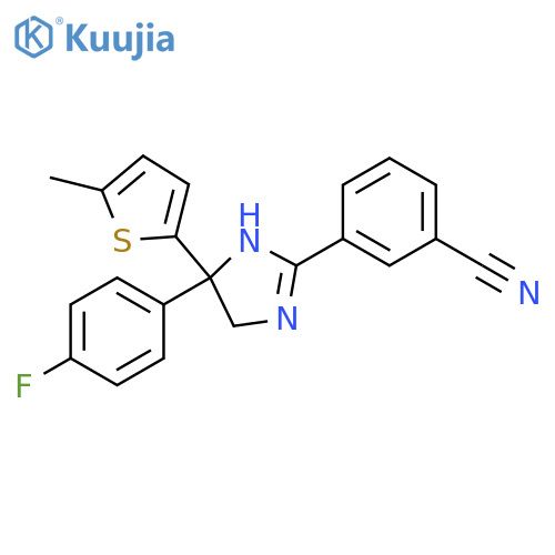Benzonitrile,3-[4-(4-fluorophenyl)-4,5-dihydro-4-(5-methyl-2-thienyl)-1H-imidazol-2-yl]- structure