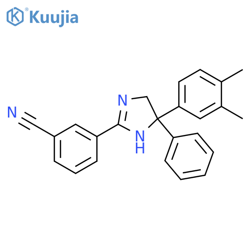 Benzonitrile,3-[4-(3,4-dimethylphenyl)-4,5-dihydro-4-phenyl-1H-imidazol-2-yl]- structure