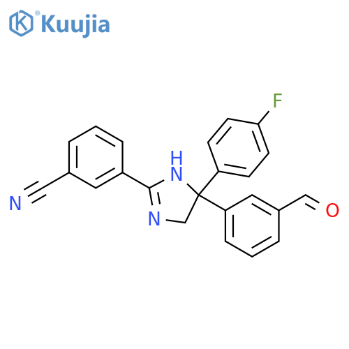 Benzonitrile,3-[4-(4-fluorophenyl)-4-(3-formylphenyl)-4,5-dihydro-1H-imidazol-2-yl]- structure