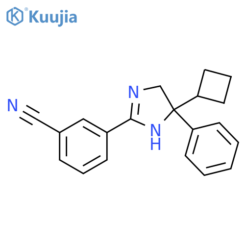 Benzonitrile, 3-(4-cyclobutyl-4,5-dihydro-4-phenyl-1H-imidazol-2-yl)- structure